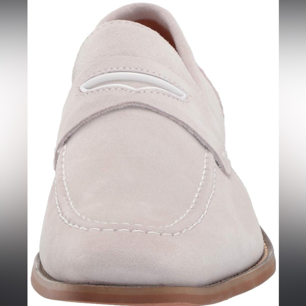 Stacy Adams "Colfax" Chalk Genuine Suede Leather Moc Toe Penny Slip - Picture 4 of 12